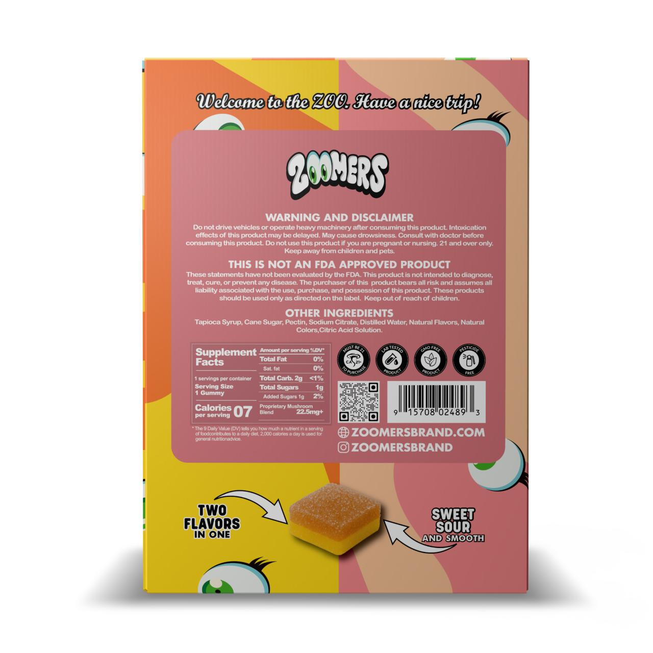 Zoomers DUO Magic Mushroom Gummies Pack of 1 | 30 Count