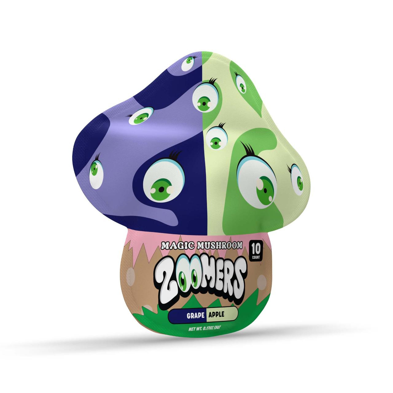 Zoomers DUO Magic Mushroom Gummies grape/apple